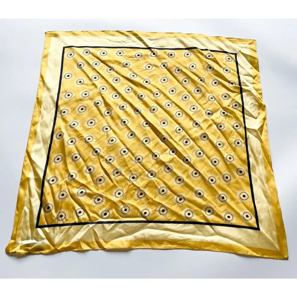Ann Taylor Factory Yellow Silk Scarf 25" Square - Picture 1 of 3